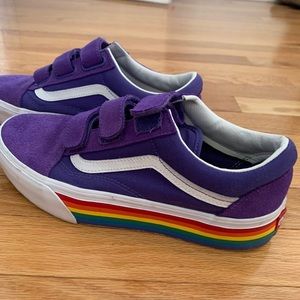 Rainbow bottom Vans